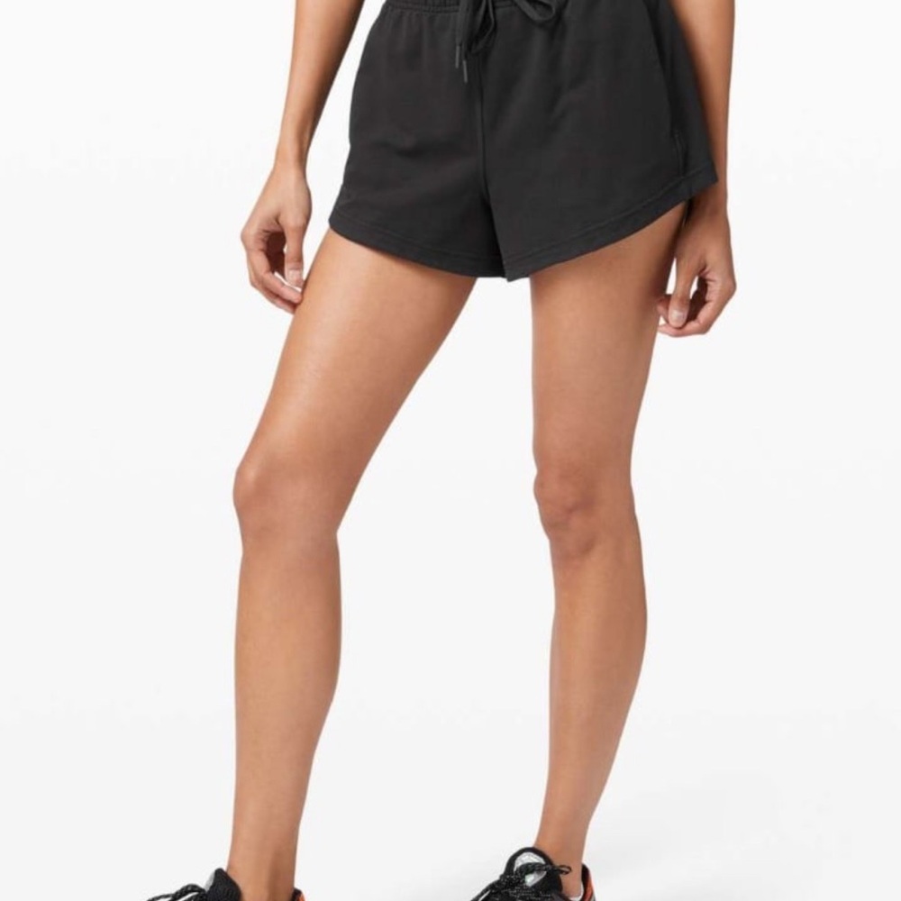 Lululemon Inner Glow Short 3" *Terry Shorts In The Color Black Women’s Size 10.